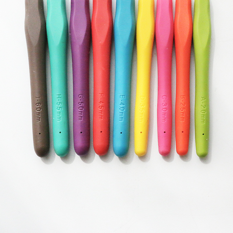 Single head crochet tools crochet soft handle color crochet candy color DIY hook
