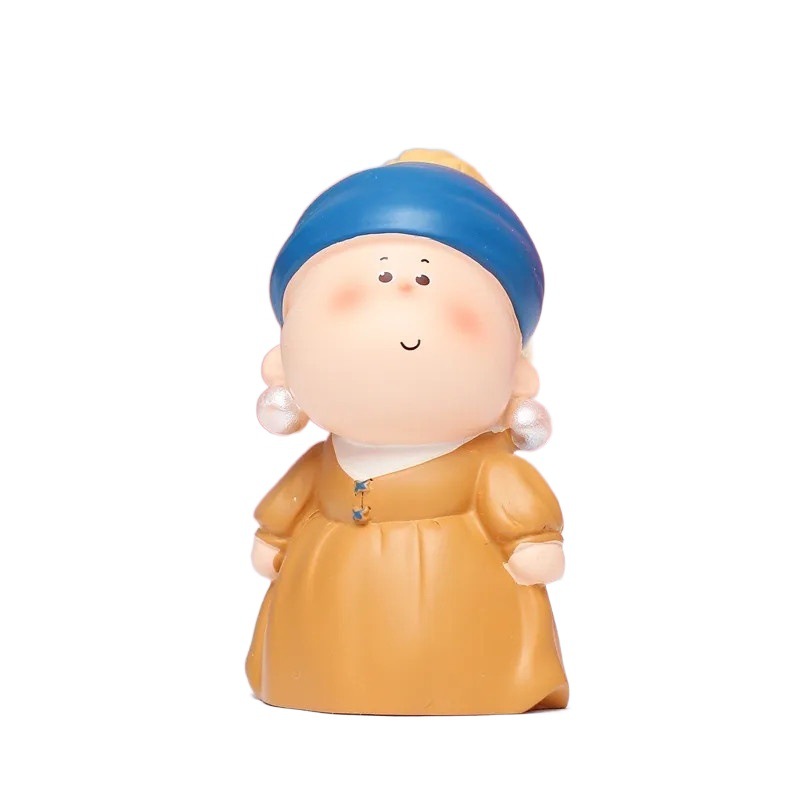Moon half artist blind box online celebrity 2022 new cute girl Van Gogh Mona Lisa Famous painting Girl version gift