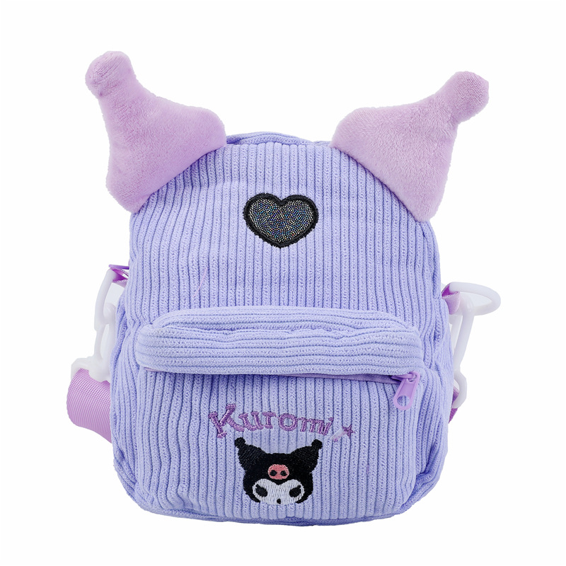This year's New Plush Bag female 2024 girl's heart cute shoulder messenger bag large capacity coolomi cartoon bag