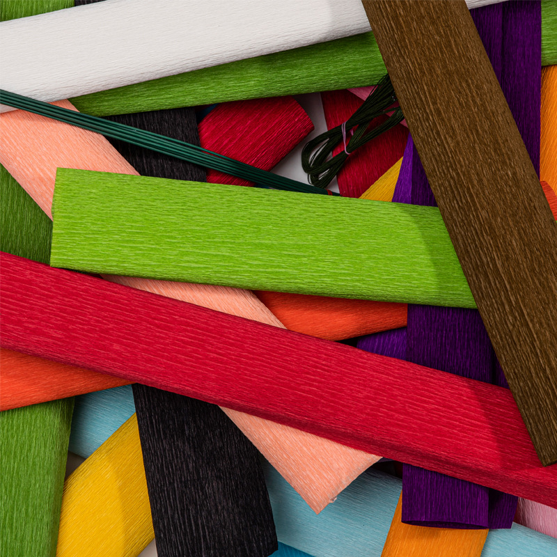 Meike New Tiger factory spot curling paper Children's handmade DIY kindergarten wholesale pleated flower crepe paper
