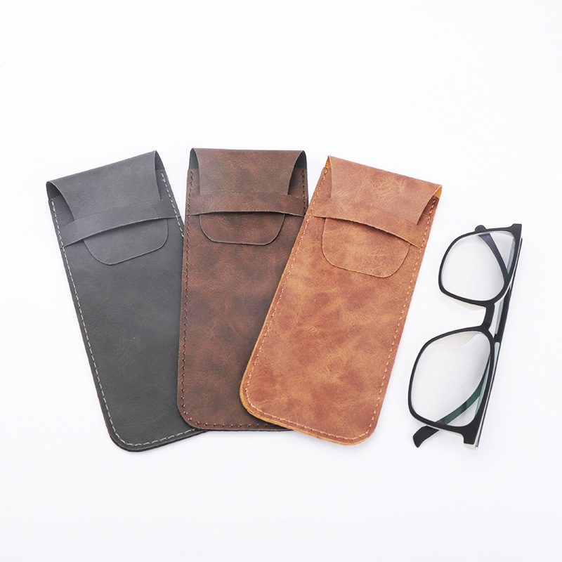 Yangba PU Leather Convenient Glasses Leather Bag Simple Glasses Leather Case Sunglasses Bag Glasses Case Factory Straight