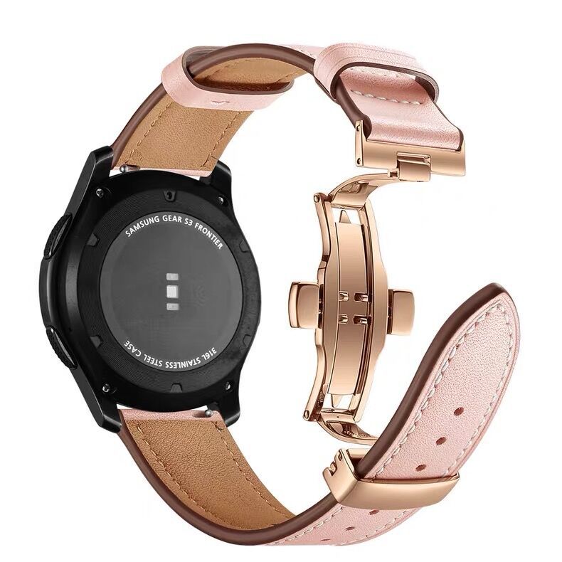 For Samsung Galaxy watch3 gear s3 active2 Smart Watch 20 22mm Leather Strap