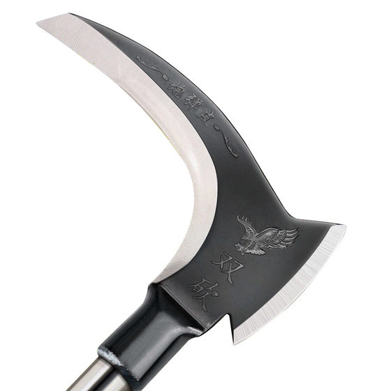 Double-cutting sickle agricultural harvesting straw mowing branch chopping knife manganese steel a generation of hair