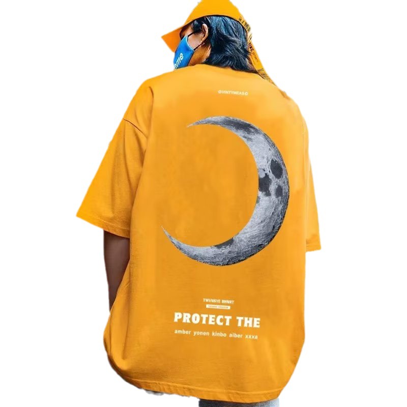 High Street Trendy Brand Loose T-shirt Short-sleeved Men's Plus-sized Plus-sized Half-sleeved Fat Men's Summer Top