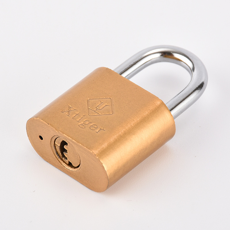 Large rounded corner atomic lock cabinet dormitory student door lock home crescent-shaped key copper imitation small lock lock