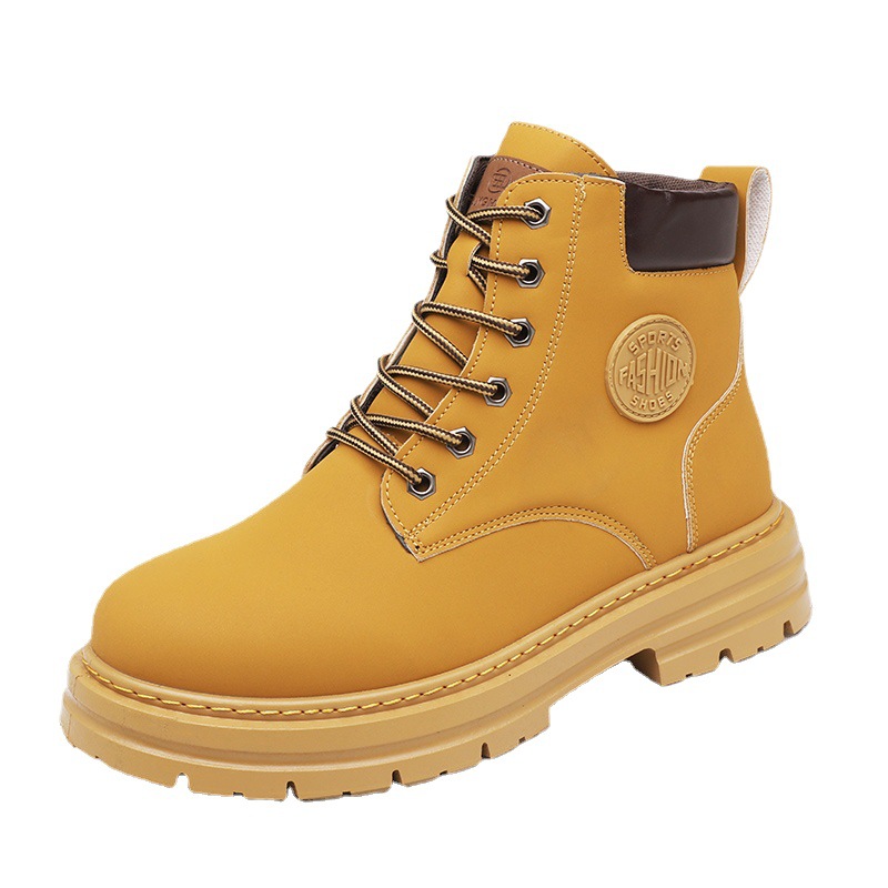 Spring New High-top Men's and Women's Same Shoes Trendy Martin Boots Couple's Desert Tooling Trendy Boots Men's Rhubarb Boots