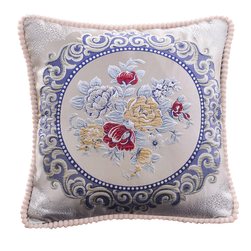 European-style jacquard home decoration supplies living room sofa seat pillow bedroom bedside cushion cover office lumbar support