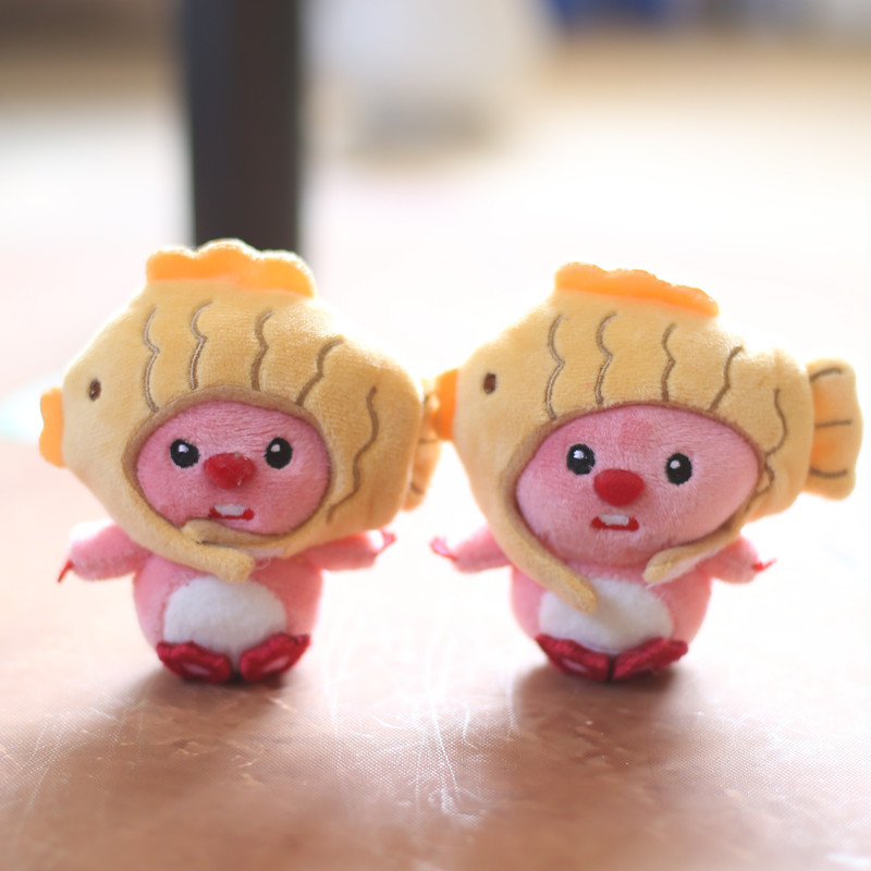 かわいい萌えピンクのネズミストラップぬいぐるみ人形ピンクの少女心人形バッグ掛けキーホルダー|undefined