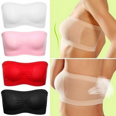 Cross-border summer mesh breathable Joker tube top seamless wrap breast tube top anti-running sports chest