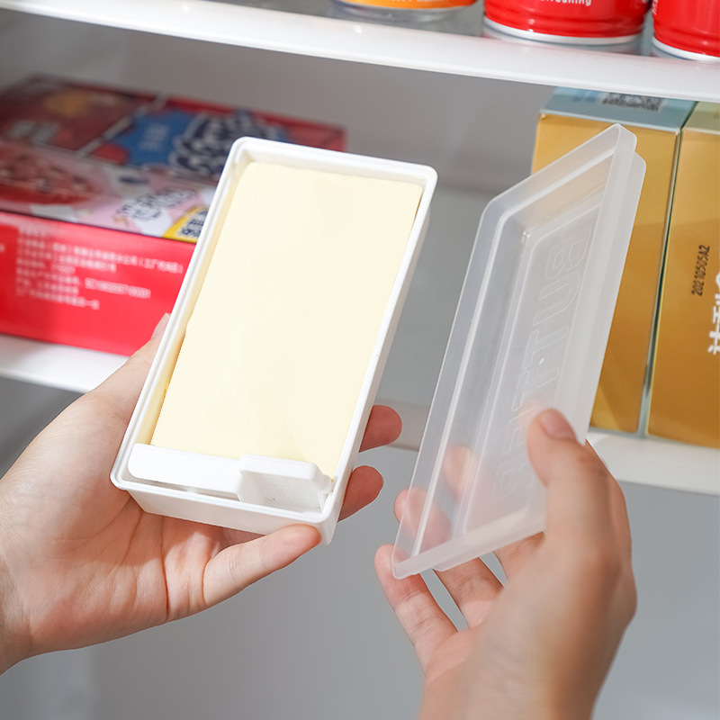 Butter Fresh-keeping Box Butter Cheese Cutting Box Sealed with Lid Butter Storage Box Refrigerator Cheese Split Storage Box