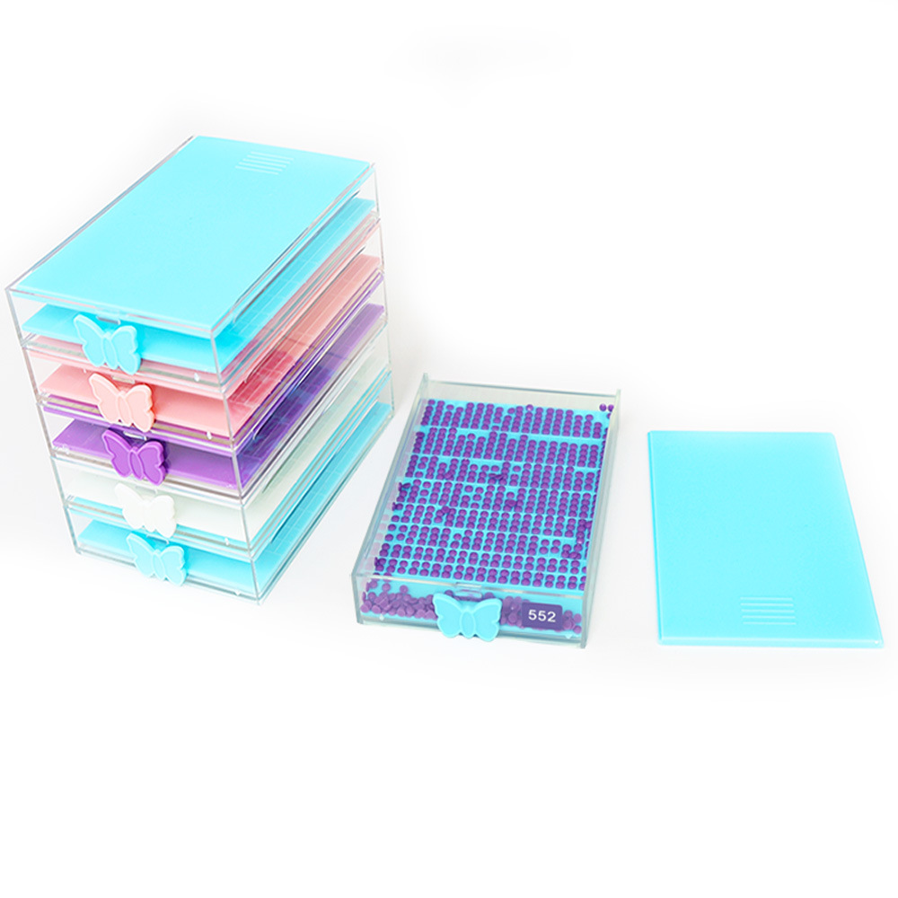 Diamond Painting New Style Turnout Drill Tray Multifunctional Sieve Drill Point Drill Tray Drawer Funnel Tray DIY Diamond Embroidery Tools suit