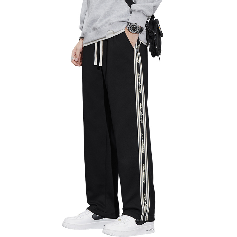 2025 Straight Pants Casual Pants Men's Summer Fashion Urban Trendy Shorts Korean Style Loose Sports Pants Cross-border