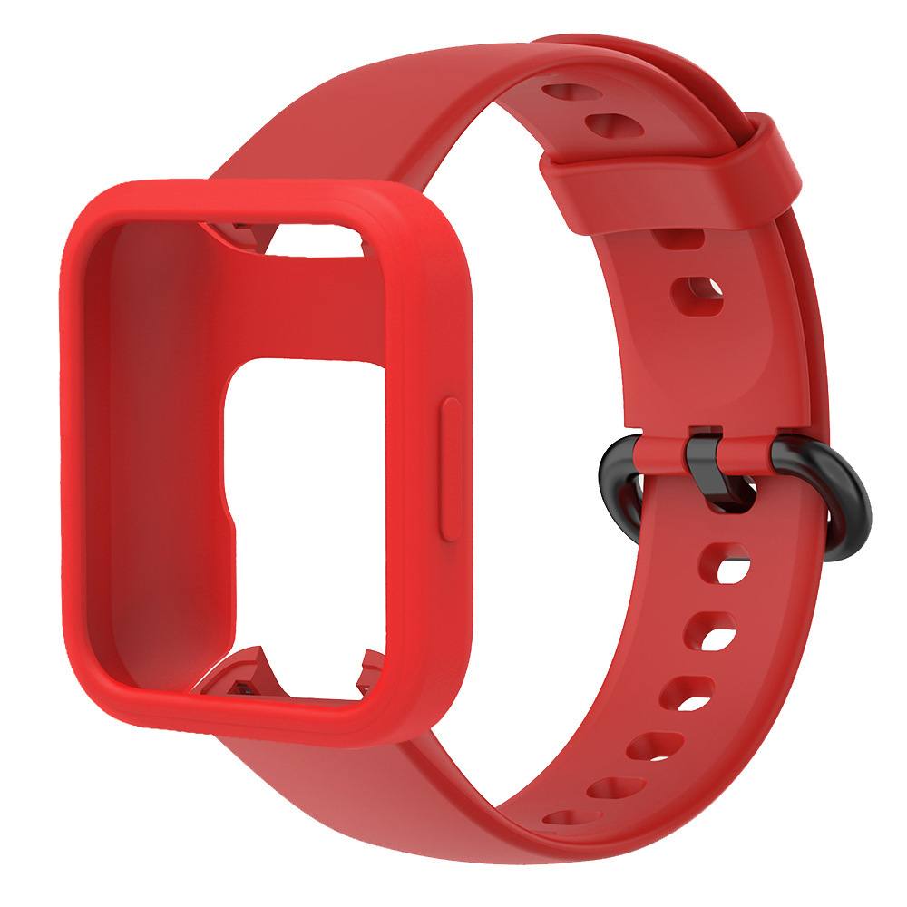 適用紅米Redmi watch錶帶+硅膠保護殼套裝小米Mi Watch lite腕帶
