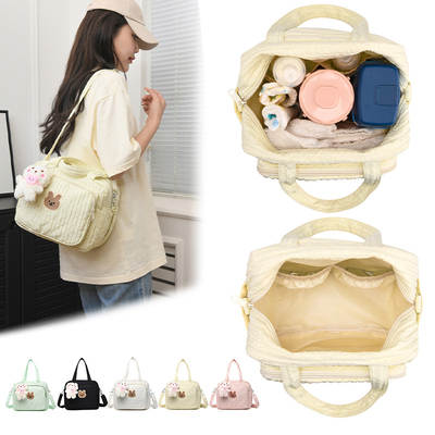 Bubble Mummy Bag Handbag Fashion Mother and Baby Bag Hot Mummy with Baby Shoulder Crossbody Bag Bottle Diaper Storage Bag