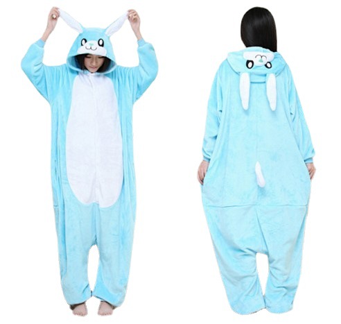 Autumn and Winter Star Rabbit Boys and Girls Children Cute Cartoon Animal Teddy Dog Powder Rabbit Siamese Pajamas Flannel Home