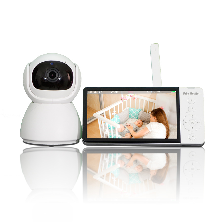 2023 factory private model new 5-inch HD 1080p wireless 360-degree baby care instrument baby monitor