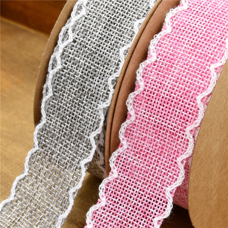 Cross-border new style imitation linen belt fabric flowers home decoration imitation ear linen belt in stock 10 size