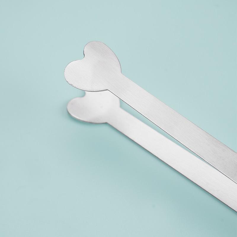 Factory direct stainless steel mini ice clip multi-purpose small food Candy tea clip