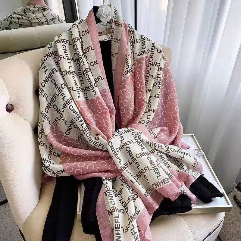European and American ins Cotton and Linen Scarf Spring and Autumn Scarf Women's Sunscreen Shawl Beach Towel Warm Cross-border Foreign Trade
