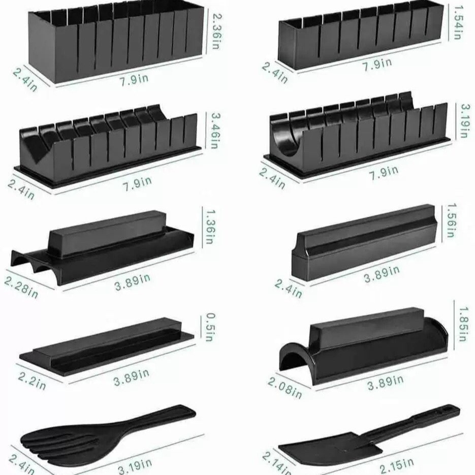 Kitchen supplies sushi tool set DIY mold set Hot Selling Sushi mold set of 11 pieces sushi