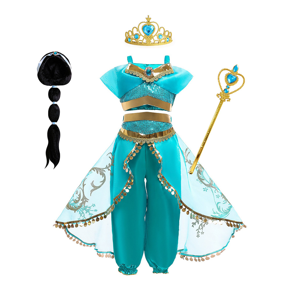 Cross-border Trade Halloween Princess Jasmine Dress Children's New Dress Children's Dress Girls Dress