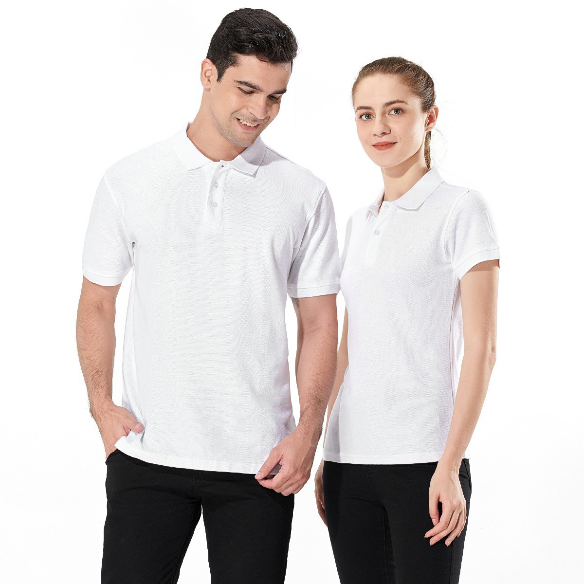 Xueyang men's 230g lapel short sleeve polo solid color overalls class clothes advertising T-shirt wholesale logo