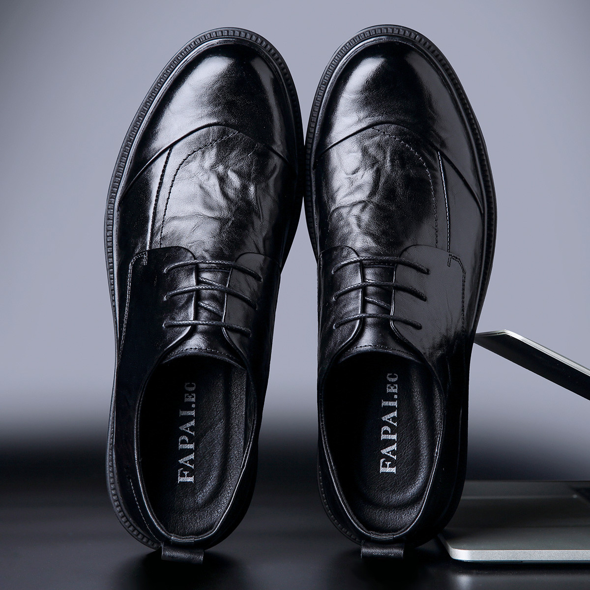 2025 New Leather Shoes Men's Leather Top Layer Cowhide Men's Leather Shoes Business Dress Interior Heightening Derby Shoes Wedding