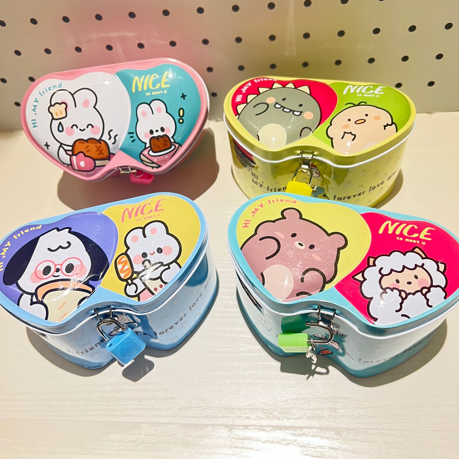 24-year new picture new children's creative double-heart large piggy bank Student Gift Piggy Bank kindergarten prize
