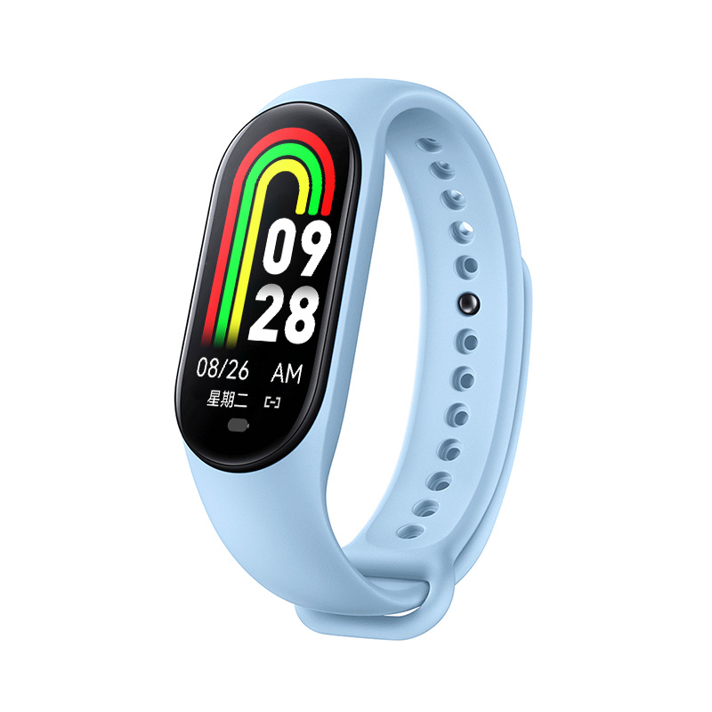 New m8 Smart Bracelet Exercise Heart Rate Blood Pressure Sleep Meter Step Health Monitoring Information Electronic Bracelet Weather Across M8