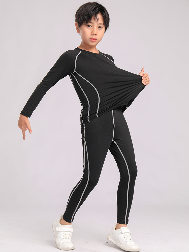 Quick Ruida children's tights quick-drying men's and women's autumn and winter basketball football bottoming shirt sports fitness clothes training suit