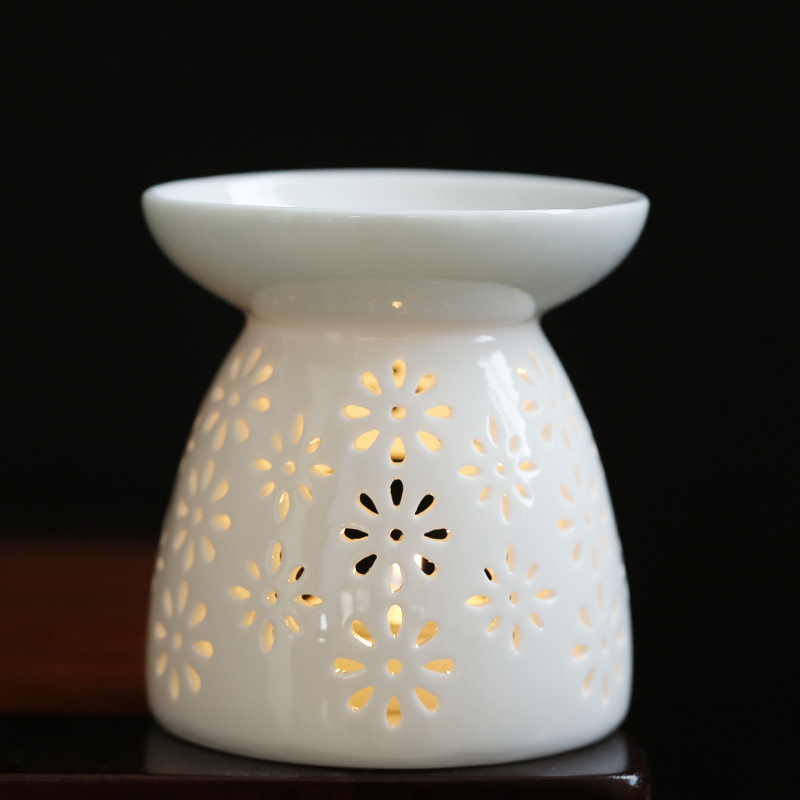 Large Capacity Candle Ceramic Aroma Furnace Lamp Indoor Incense Furnace Sandalwood Anti-Dry Burning Yoga Home Retro