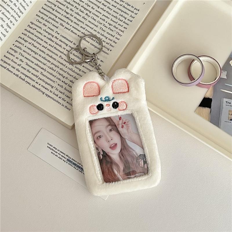 Original Cute Puppy Cat Plush Card Set Korean ins Style Campus Meal Card Love Bean Card Photo Display Pendant