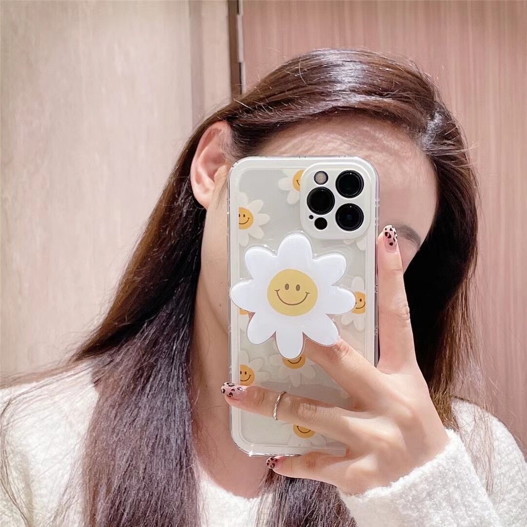 雛菊花朵支架蘋果15適用iPhone12/13pro max手機殼15pro全包套14