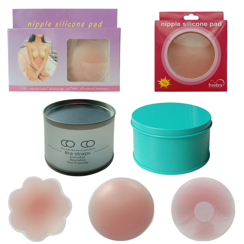 Manufacturers new anti-light invisible chest stickers lifting round breast stickers anti-bump plum-shaped silicone chest stickers in stock