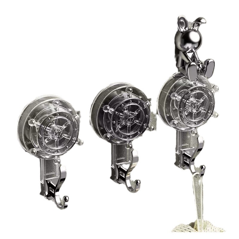 Ship rudder rotary suction cup hook strong vacuum non-punching bathroom seamless toilet kitchen door rear hook