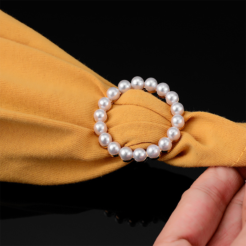 High-grade Pearl Japanese Ring Waist Scarf Clothes Button T-shirt Shirt Trunkcoat Hem All-match Fashion Corner Knot Button