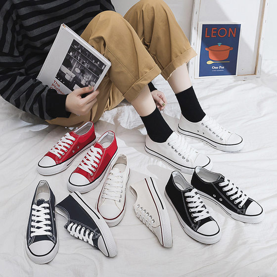 2023 Wholesale Classic Canvas Shoes Women's Shoes Student Korean Style Spring Lovers Harajuku Low Top Comfortable Trendy Shoes