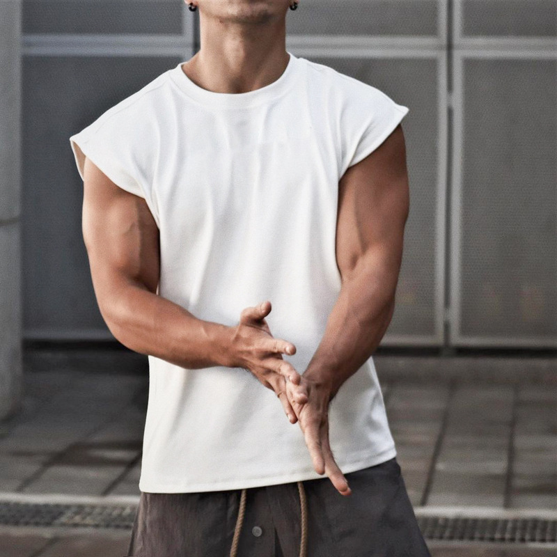 筋肉の兄弟の男性のゆったりしたベストの綿は吸湿して汗を排出します。|undefined