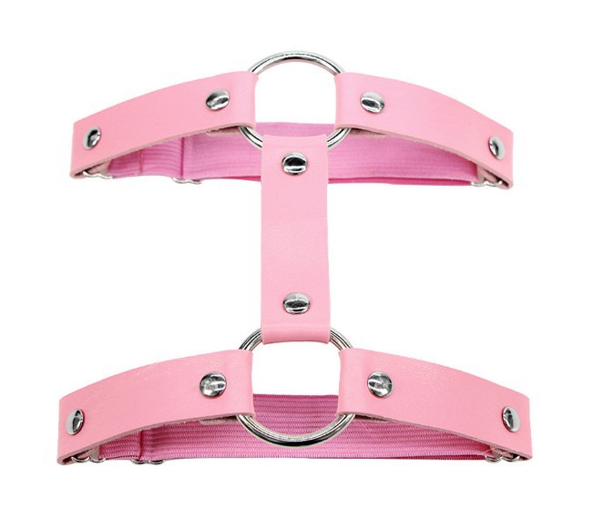 Punk Hard Girl Leather Ring Leg Ring Internet Celebrant Street Photoshoot Sexy Double Layer Strap Big Leg Ring Garter Belt TD-036