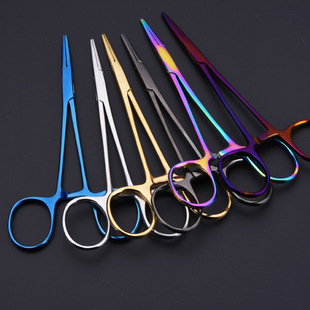 Stainless steel hemostatic forceps degreasing cotton cupping pliers straight elbow surgical forceps forceps straight head fishing forceps