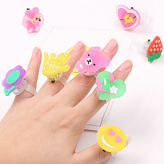 Creative cartoon luminous ring night market stall gift cute animal pattern luminous stall hot selling toys wholesale