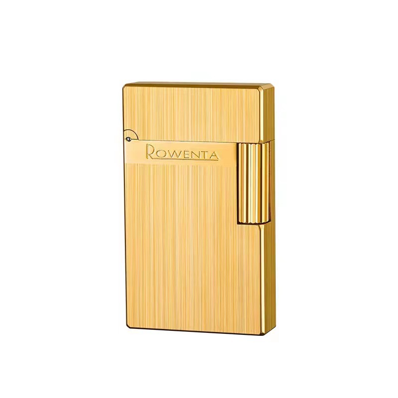 Haoyunda pure brass lighter Langsheng kerosene lighter steel tone creative personality men's brass side sliding grinding wheel
