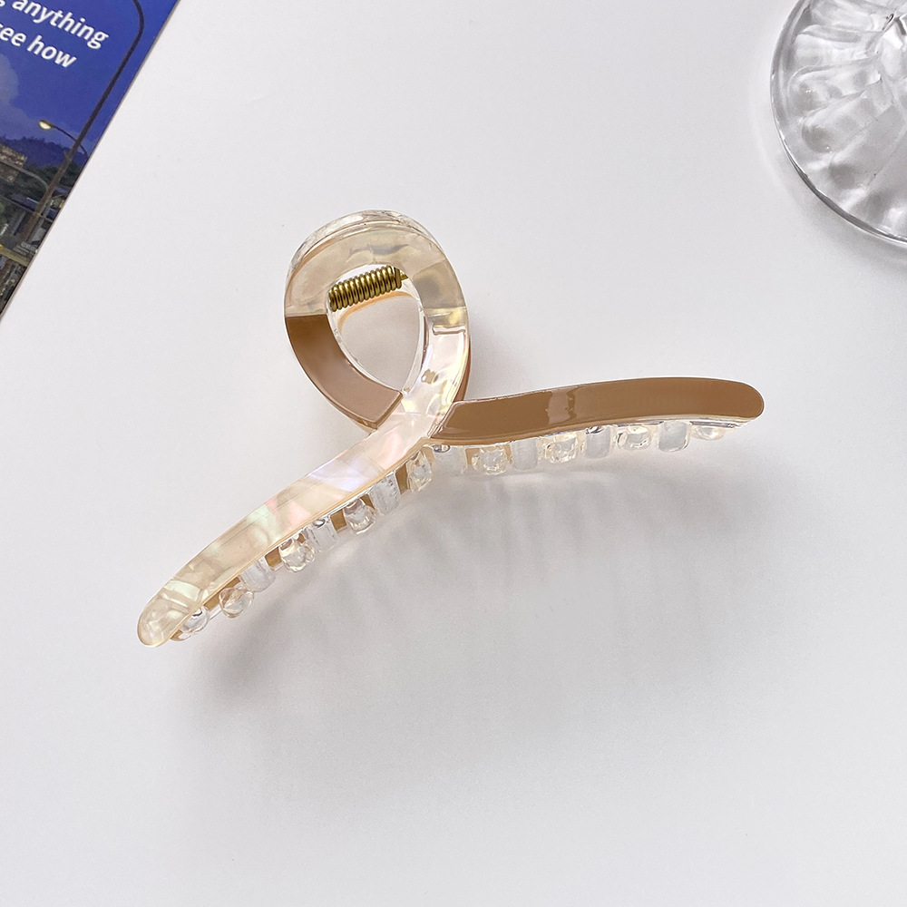 Internet Celebrity Grote Grab Clip Achterhoofd Schijf Haar Grab Clip Fantoom Kleur Spelling Effen Kleur Elegante Haarclip Haarclip Haarclip Multi-volume_voghion.com