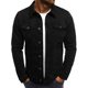 European size cross-border spring and autumn winter men's youth jacket denim clothing slim fit tooling solid color thick shirt coat foreign trade