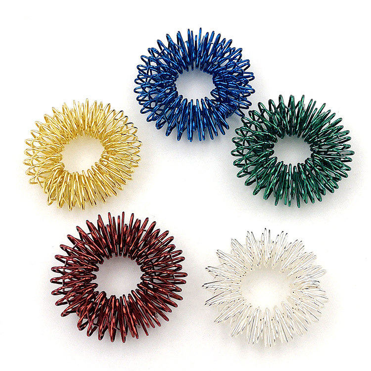 Amazon popular decompression massage ring finger massage ring mini fingertip spring massager decompression toy