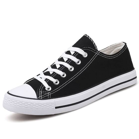 Low-top Canvas Shoes for Men and Women Couple Students Korean Style All-match Casual Shoes Classic Single-layer Shoes White Shoes Skate Shoes H01