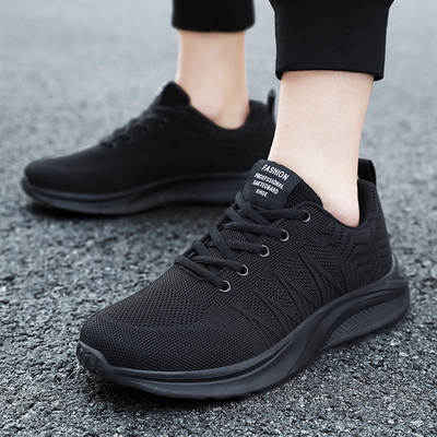 Foreign trade spring and summer sneaker men's new fashion sports casual shoes men's breathable fly woven men's shoes tide wholesale Jinjiang