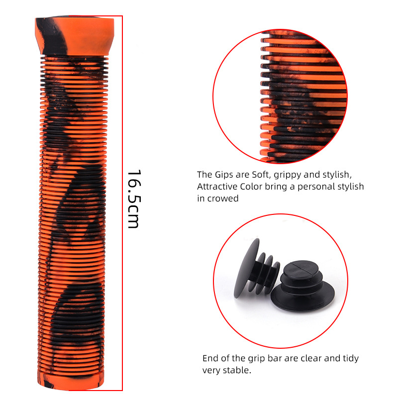 Bicycle dead-speed car lengthened rubber handle cover extreme scooter handle cover thickened non-slip shock-absorbing soft grip