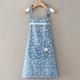 Canvas flower multi-lace halter blue