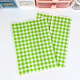 Green plaid paper bag 20*14cm; No stickers